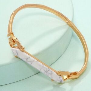 Stella & Dot Stone Rebel Bracelet Gold Bangle